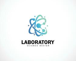 laboratory logo creative molecule science lab design modern vector