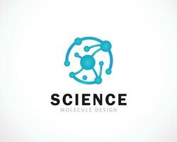 science logo creative molecule color gradient design modern lab circle molecule vector