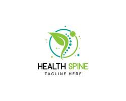 chiropractic spine dot logo icon vector template nature health human