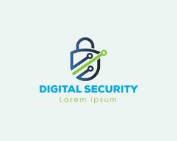 digital seguridad logo seguridad logo vector