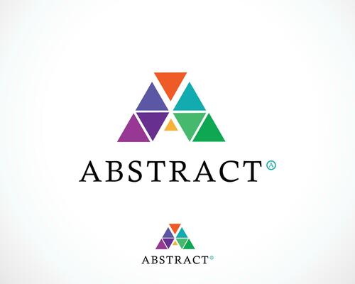 abstract design logo modern letter A color sign symbol design web