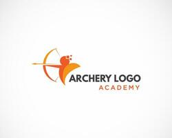 archery academy logo creative design abstract vector