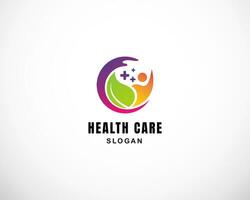 health care logo nature creative design symbol icon color modern vector