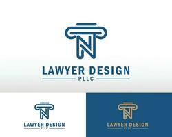 Corporate law trend line logo icon vector design. Universal law, lawyer, sword scale column creative premium symbol idea.