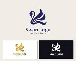 cisne logo creativo negocio logo diseño símbolo vector