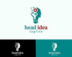 head idea logo concept creative design template vector