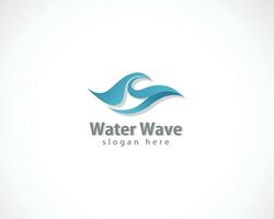 wave logo creative circle ocean sign symbol modern design color vector