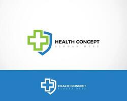 health protect logo line creative design illustration vector simple symbol