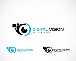 digital visión logo diseño firmar símbolo vector