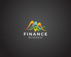 finance logo creative color design template vector