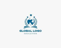 Global logo education creative symbol vector