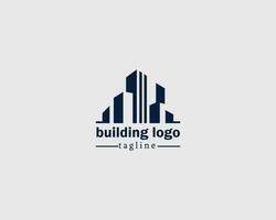 edificio logo ciudad horizonte creativo diseño vector