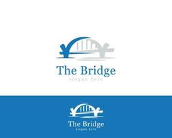 Bridge logo creative illustration design vector