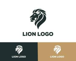 león logo cabeza creativo diseño modelo vector