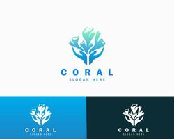 coral logo icon creative design vector