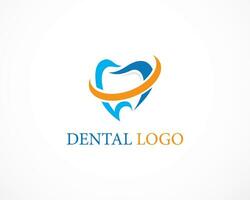 Dental Clinic Dental Logo Abstract design vector template Linear style design. Dental doctor medical Logotype icon concept