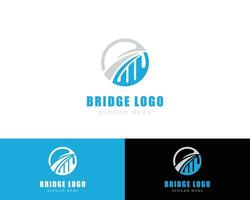 bridge logo creative business finance design template vector