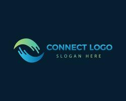 connect logo symbol creative logo fast connect logo vector