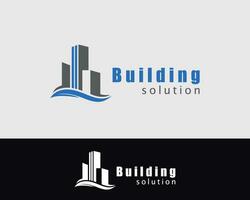 building logo city skyline logo creative design template vector