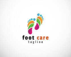 foot logo creative color design template icon vector