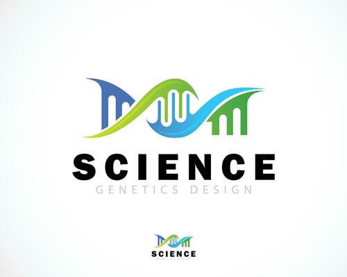 genetics logo creative science design concept bridge icon design