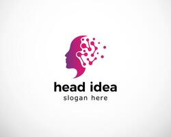 head idea logo creative idea technology digital design symbol vector