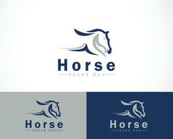 horse logo creative speed run animal icon design vector