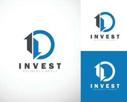 invest logo creative business finance icon concept arrow vector