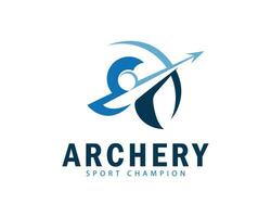 archery logo creative icon design abstract sport champion athletic vector