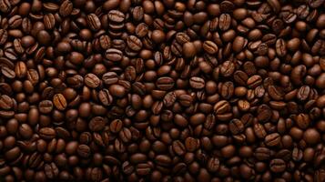 AI generated Coffee Beans Background. Wallpaper, Texture, Cafe photo