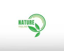 nature logo health logo leave logo floral logo vector