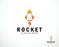 rocket shop logo creative design concept modern fast store vector