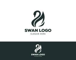 swan logo creative design template vector