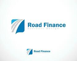 road financial logo creative business emblem concept modern vector