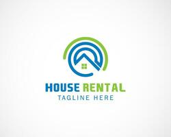 house rental logo real estate building illustration logo vector