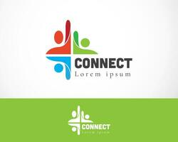 connect people logo creative grub logo symbol design vector