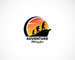 adventure logo creative hiking design illustration vector