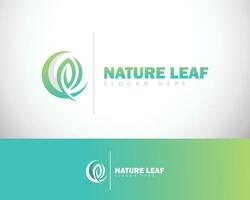 Nature leaf logo creative icon design vector green leave health care herbal organic