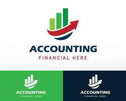 accounting logo up money logo finance logo invest logo vector