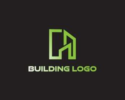 edificio logo creativo edificio logo línea edificio logo vector