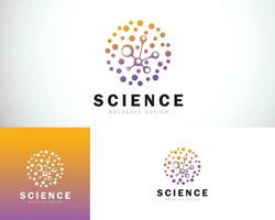 science logo creative molecule design concept lab DNA logo genetic design modern vector