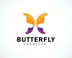 butterfly logo creative design concept color modern icon symbol vector