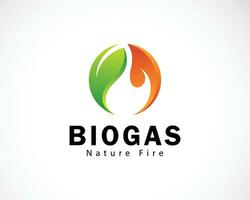 Gas and Oil Logo Template Design, Symbol, Icon leave nature concept fire vector