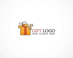 regalo tienda logo símbolo diseño modelo vector, emblema, diseño concepto, creativo símbolo ilustración vector