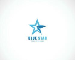 blue star logo creative sign symbol business emblem vector