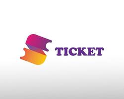 ticket logo symbol logo creative vector