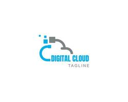 nube tecnología logo creativo nube logo digital nube logo digital nube logo vector
