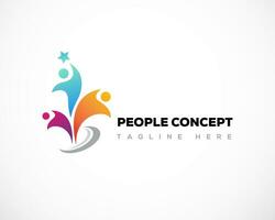 people logo creative illustration vector