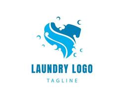 lavandería logo creativo logo ropa logo símbolo lavandería logo vector