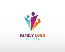 family logo creative fun logo people creative vector